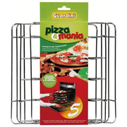 Guardini 15608E Pizza and Mania Griglia Porta Pizze Acciaio Cromato per 5 Teglie Ø 28 cm e Ø 32 cm colore Acciaio