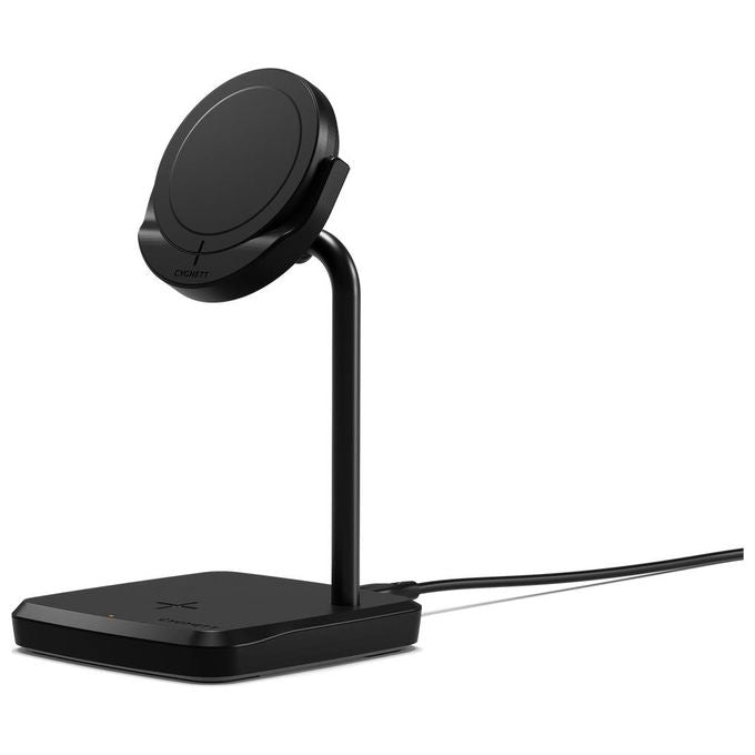 Cygnett CY5098BUNCP ChargeBase Qi2.0 Base di Ricarica 2 in 1 Wireless Fino a 15 W Compatibile iPhone AirPods colore Nero