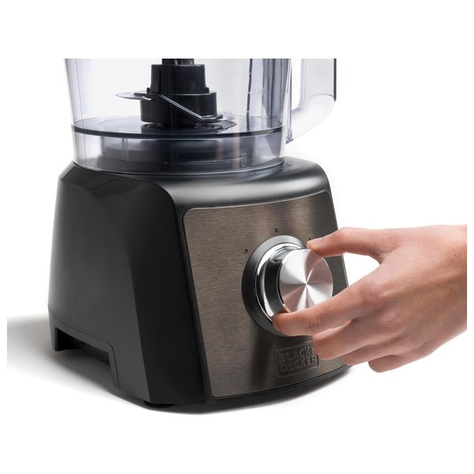 Black and Decker BXFPA1200E Robot da Cucina Multifunzione 1200W Ciotola 1,5 L Acciaio Inox colore Nero