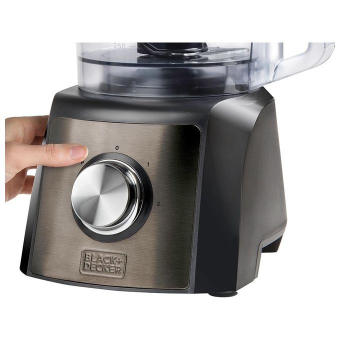 Black and Decker BXFPA1200E Robot da Cucina Multifunzione 1200W Ciotola 1,5 L Acciaio Inox colore Nero