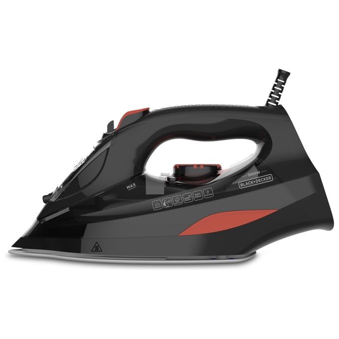 Black and Decker BXIR3000E Ferro a vapore Piastra in Ceramica 3000 W Colpo Vapore 200 g-min Autopulizia Antigoccia Vapore Verticale colore Nero Arancione