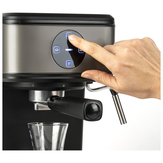 Black+decker BXCO850E Macchina da caffe' Espresso 1.5 L 20 bar 850 W Pannello Touch Scaldatazze colore Acciaio Inox