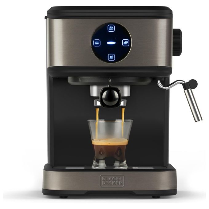Black+decker BXCO850E Macchina da caffe' Espresso 1.5 L 20 bar 850 W Pannello Touch Scaldatazze colore Acciaio Inox