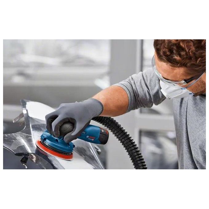 Bosch 0 601 372 100 GEX 12V-125 Professional Levigatrice rotoorbitale a batteria 12 V 10000 giri-min Velcro colore Nero Blu Rosso
