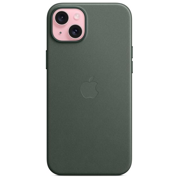 Apple MT4F3ZM-A Custodia MagSafe in tessuto FineWoven per iPhone 15 Plus colore Verde