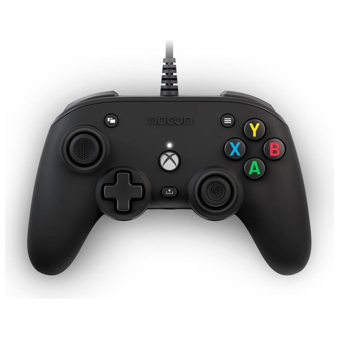 NACON XBXANCB Pro Compact Controller Cablato per Xbox e PC Personalizzazione Completa tramite App 3 m Cavo USB Intrecciato Supporto Dolby Atmos colore Nero