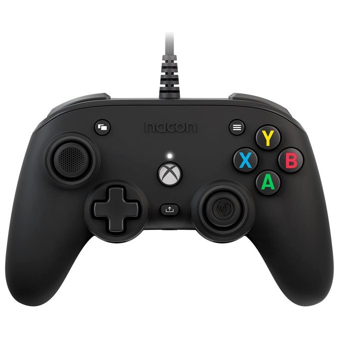 NACON XBXANCB Pro Compact Controller Cablato per Xbox e PC Personalizzazione Completa tramite App 3 m Cavo USB Intrecciato Supporto Dolby Atmos colore Nero