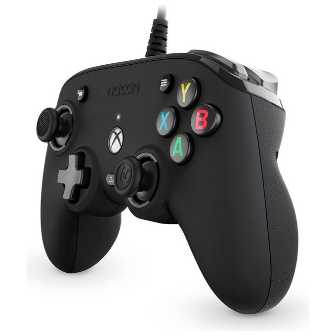 NACON XBXANCB Pro Compact Controller Cablato per Xbox e PC Personalizzazione Completa tramite App 3 m Cavo USB Intrecciato Supporto Dolby Atmos colore Nero