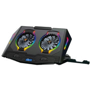 Conceptronic THYIA02B ERGO Supporto di Raffreddamento per Laptop da Gioco con 2 Ventole 17'' RGB 40 Kg di Carico colore Nero