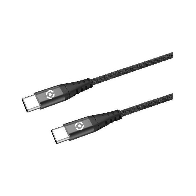 Celly Cavo Usb-C Usb-C Nylon 60W Nero
