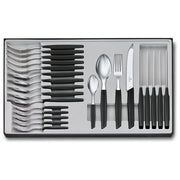 Victorinox Swiss Modern Set di Posate 24 Pezzi Nero