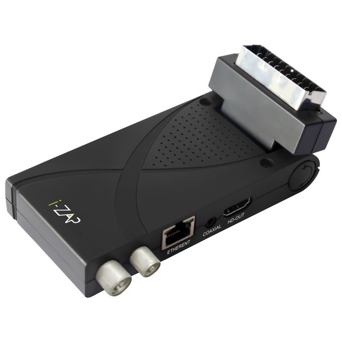 I-ZAP T375 Decoder Digitale Terrestre DVB-T2 HEVC Main 10 Bit Full HD 1080P HDMI USB Ethernet Uscita Coassiale colore Nero