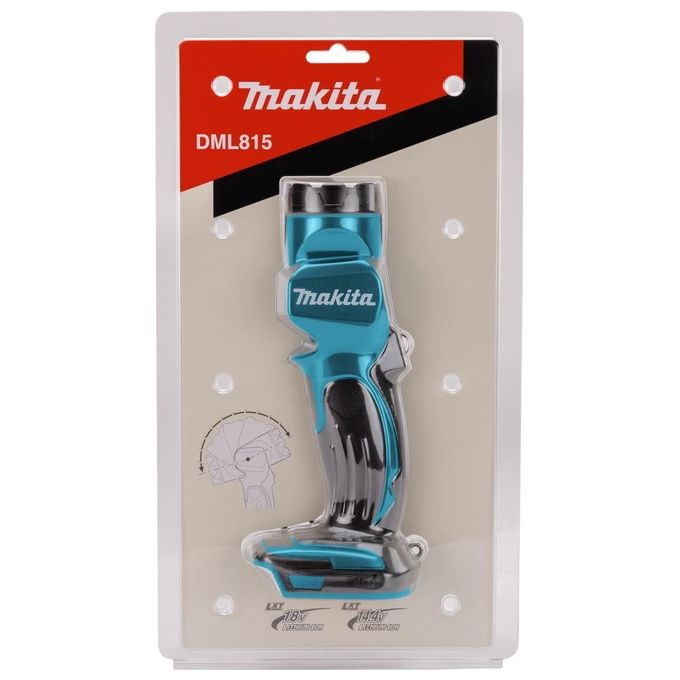 Makita DML815 Torcia LED 160 Lumen 14 4 18 V LXT Testa Orientabile 12 Posizioni colore Blu Nero