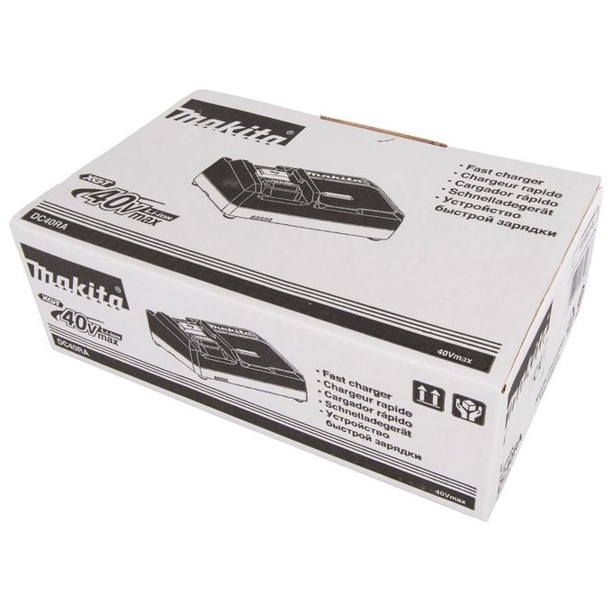 Makita 191E07-8 Caricabatterie rapido per batterie XGT 40 V Max e LXT 14,4 V 18 V con adattatore ADP10 potenza 310 W tempo ricarica 28 min 2,5 Ah colore Nero