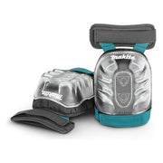 Makita E-05658 Ginocchiere di Sicurezza Rigide Antiscivolo Imbottite con Cinturino Velcro Confezione 2 Pezzi colore Nero Turchese