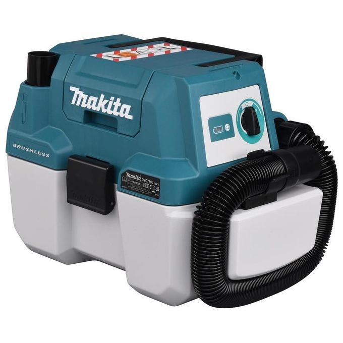 Makita DVC750LZX3 Aspirapolvere a Cilindro Senza Sacchetto 7.5 L 76 dB colore Nero Blu Bianco