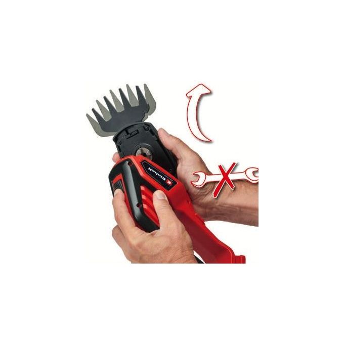 Einhell GE-CG 18-100 Power X-Change Cesoia per Erba e Cespugli a Batteria 18V lama erba 100mm lama siepi 200mm Solo colore Nero