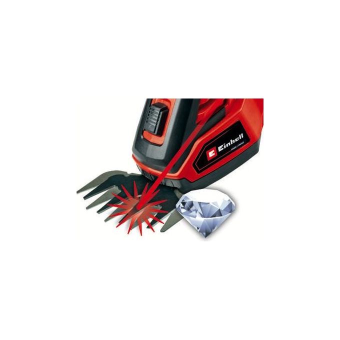 Einhell GE-CG 18-100 Power X-Change Cesoia per Erba e Cespugli a Batteria 18V lama erba 100mm lama siepi 200mm Solo colore Nero