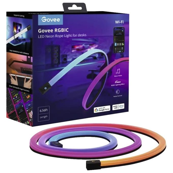 Govee H61C2 Striscia LED intelligente 36 W 200 cm RGBIC colore Bianco