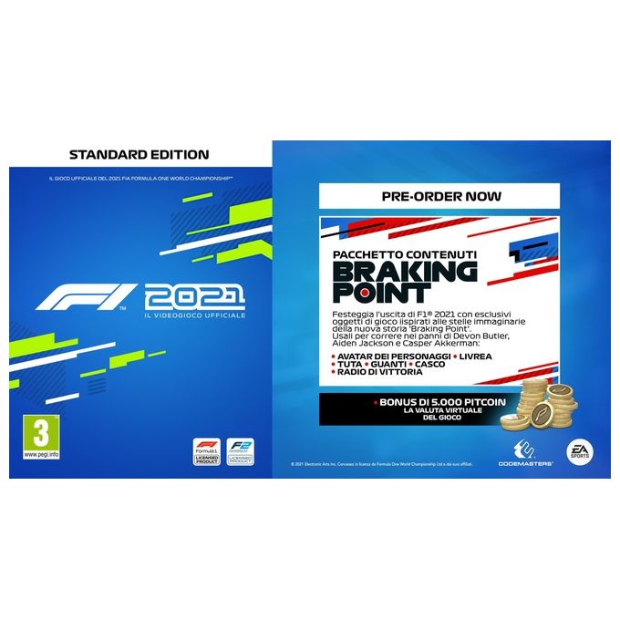 Electronic Arts F1 2021 Videogioco PS5 Standard Edition Corse Multiplayer Online PEGI 3