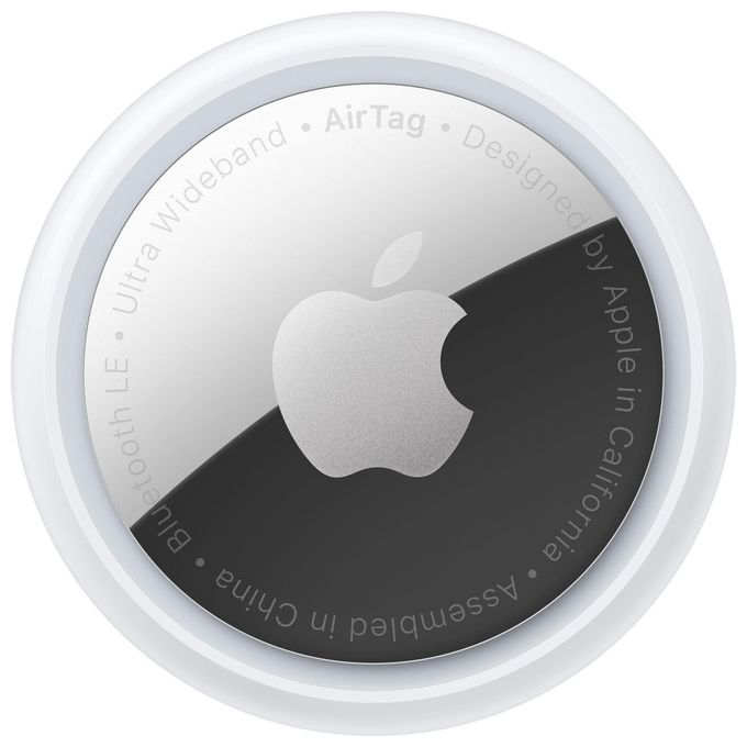 Apple AirTag Cercatore Argento e Bianco IP67 Bluetooth NFC per iOS 14.5+