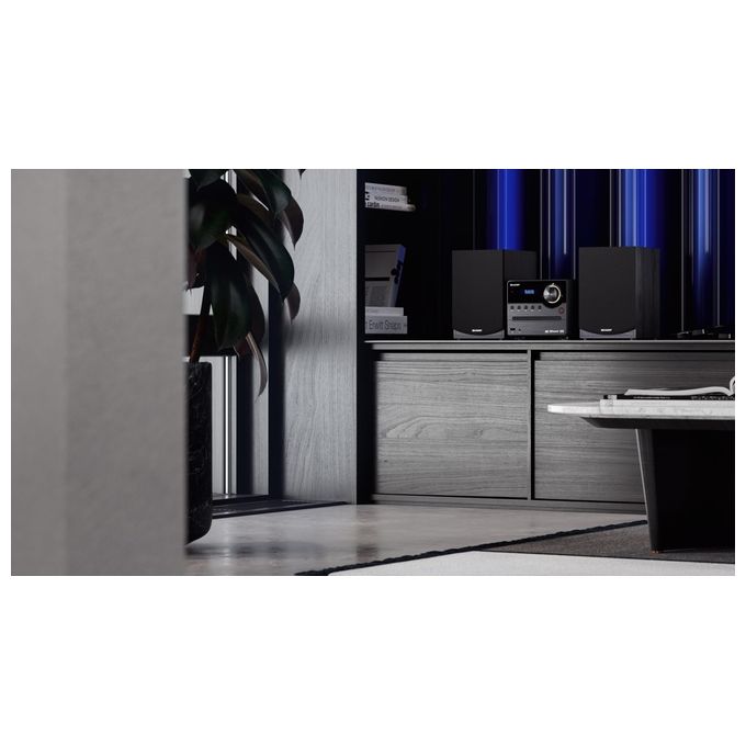 Sharp XL-B517D Microsistema Hi-Fi 45W DAB+ FM Bluetooth 5.0 Lettore CD USB AUX colore Nero