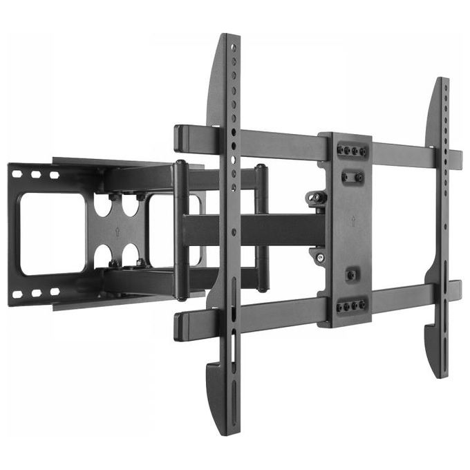 V7 WM1FM80 Supporto TV a Parete Full Motion 43'' 80'' VESA 600x400 mm carico 60 Kg colore Nero