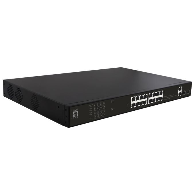 LevelOne GEP-2021 Switch PoE Gigabit 20 porte 16 porte PoE 270 W 2 x SFP 1U colore Nero