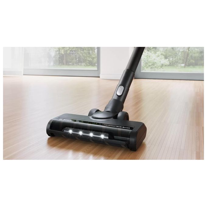 Bosch BSS825ALL Serie 8 Aspirapolvere senza fili con motore TurboSpin batteria 18 V 5 Ah fino a 45 min autonomia colore Nero Bianco