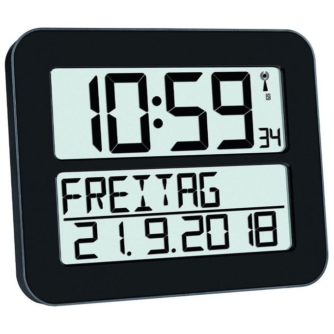 TFA TIMELINE MAX Orologio da Parete Nero