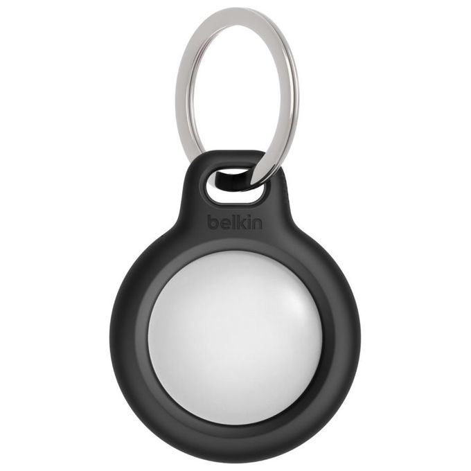 Belkin MSC001BTBK Custodia per AirTag con Portachiavi Resistente ai Graffi Confezione da 4 Pezzi colore Nero