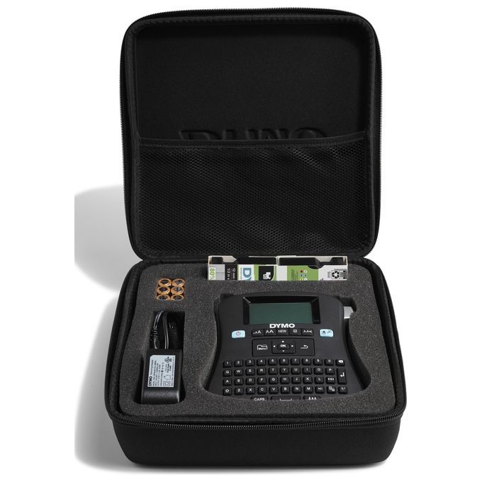 Dymo 2094492 LabelManager 210D+ Kit Etichettatrice Portatile Tastiera QWERTY Nastro D1 12mm con Custodia colore Nero Grigio