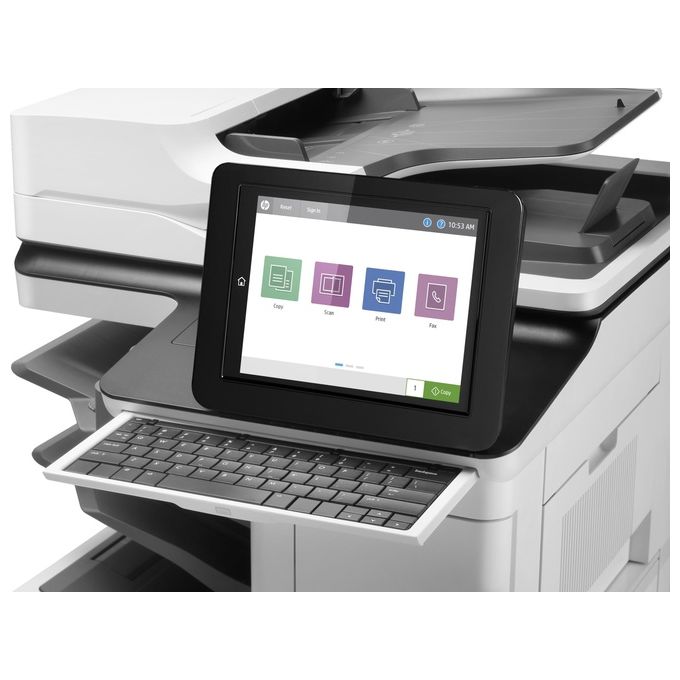 HP 7PS99A#B19 LaserJet Enterprise Flow Stampante Multifunzione Laser Monocromatica Stampa Copia Scansione Fax A4 61 ppm Wi-Fi Bluetooth Display 20,3'' Touch colore Nero Bianco