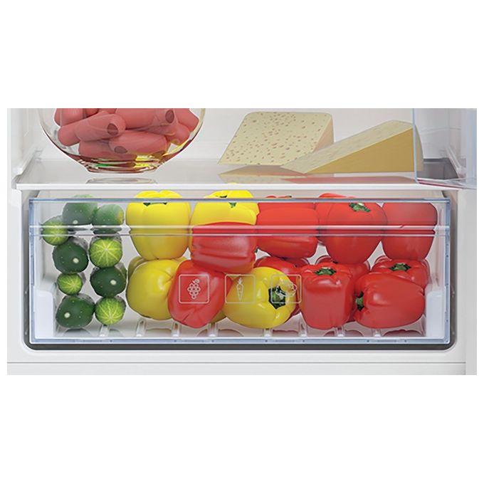 Beko BCSA285K4SN Frigorifero da Incasso Combinato 271 L 177,5 cm Classe E 35 dB MinFrost Porte Reversibili colore Bianco