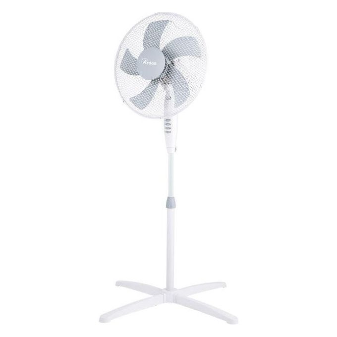 Ardes AR5ST40PW Steelo Ventilatore a Piantana 40 cm 3 Velocita' 50W Oscillazione Automatica colore Bianco
