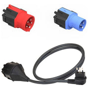 NRGkick 20001060 Set di Accessori per Spina Standard IT Adattatore per Ricarica Veicoli Elettrici con Sistema di Cambio Rapido Tipi E+F 16A 5 poli 16A 3 poli Tipo L 10A colore Nero Blu Rosso