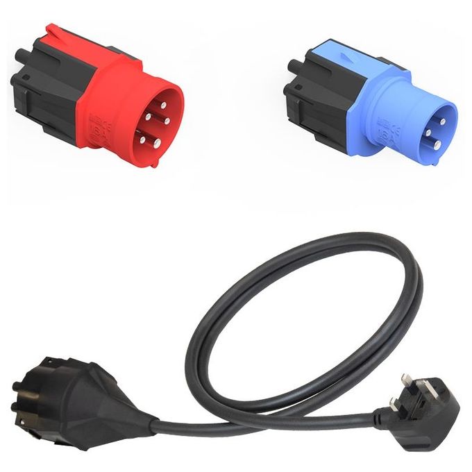 NRGkick 20001059 Adattatore per presa con Indicatori LED Quantita' 3 pezzi colore Nero Blu Rosso