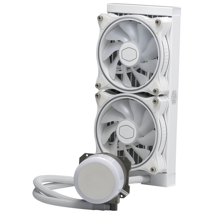 Cooler Master MLX-D24M-A18PW-R1 MasterLiquid ML240 Illusion Dissipatore a Liquido AIO Radiatore 240mm 2 Ventole ARGB 120mm Pompa 3a Gen colore Bianco
