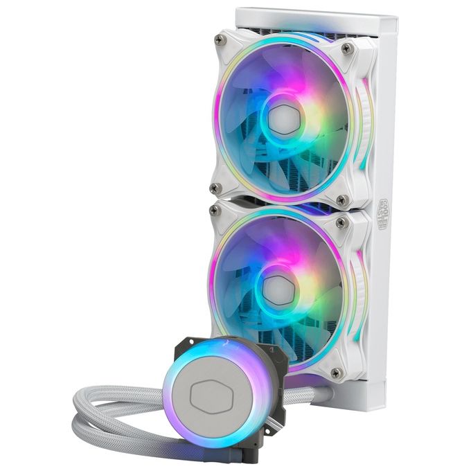 Cooler Master MLX-D24M-A18PW-R1 MasterLiquid ML240 Illusion Dissipatore a Liquido AIO Radiatore 240mm 2 Ventole ARGB 120mm Pompa 3a Gen colore Bianco