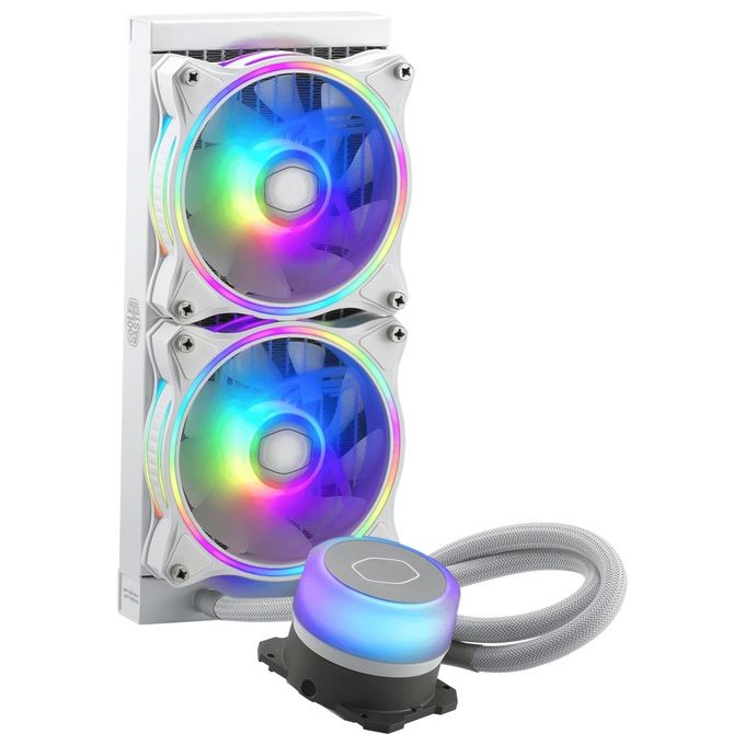Cooler Master MLX-D24M-A18PW-R1 MasterLiquid ML240 Illusion Dissipatore a Liquido AIO Radiatore 240mm 2 Ventole ARGB 120mm Pompa 3a Gen colore Bianco