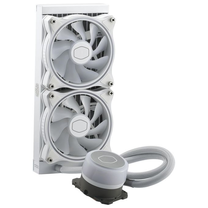 Cooler Master MLX-D24M-A18PW-R1 MasterLiquid ML240 Illusion Dissipatore a Liquido AIO Radiatore 240mm 2 Ventole ARGB 120mm Pompa 3a Gen colore Bianco