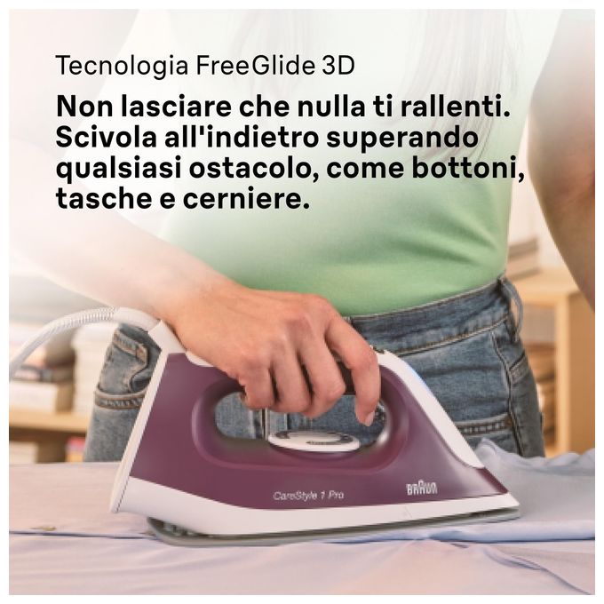 Braun IS1514VI CareStyle 1 Pro Ferro da Stiro con Caldaia 2200W 6 bar 120 g-min Serbatoio 1.7 L colore Viola