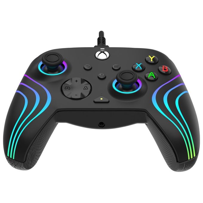 PDP 049-024 Afterglow Wave Gamepad Xbox Series X S Xbox One PC RGB USB tipo-C cablato colore Nero