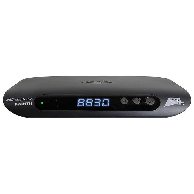 Xoro HRS 8830 Decoder Satellitare Full HD Tivu'sat Smart Card Merlin Inclusa DVB-S2 HEVC Telecomando 2in1 colore Nero
