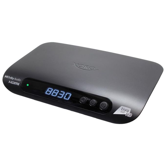 Xoro HRS 8830 Decoder Satellitare Full HD Tivu'sat Smart Card Merlin Inclusa DVB-S2 HEVC Telecomando 2in1 colore Nero
