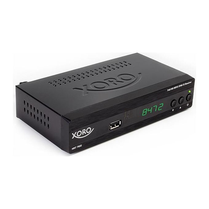 Xoro HRT 7622NP Decoder Digitale Terrestre DVB-T2 Full HD 1080p HEVC Ethernet HDMI USB colore Nero