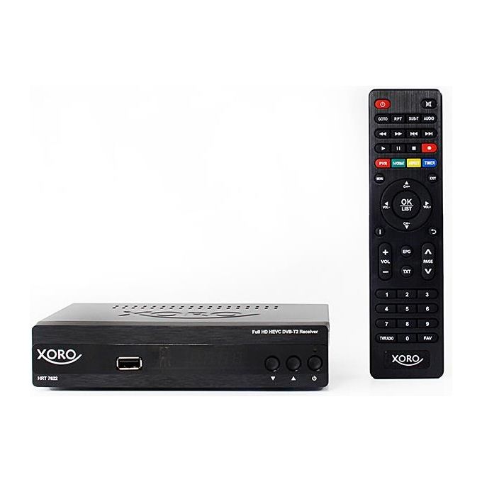 Xoro HRT 7622NP Decoder Digitale Terrestre DVB-T2 Full HD 1080p HEVC Ethernet HDMI USB colore Nero