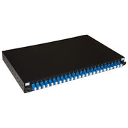Link Pannello Fibra Ottica 19'' con 24 Adattatori LC Duplex Singlemode Profondita' 250mm Nero