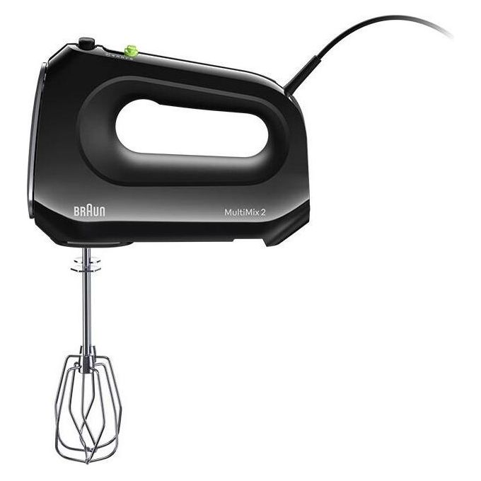 Braun HM2110BK MultiMix 2 Sbattitore Manuale 500W 4 Velocita' Turbo SlowStart 2 Fruste 2 Ganci colore Nero
