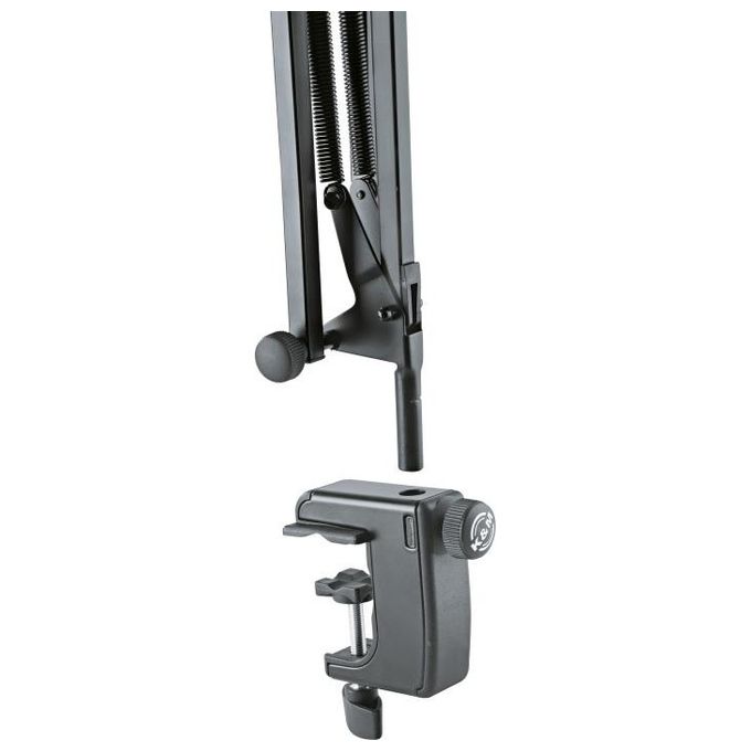 KandM 23840-300-55 Braccio da Tavolo per Microfono Lunghezza Regolabile da 460 a 960 mm Carico Massimo 0,8 Kg Attacco 3-8'' e 5-8'' colore Nero